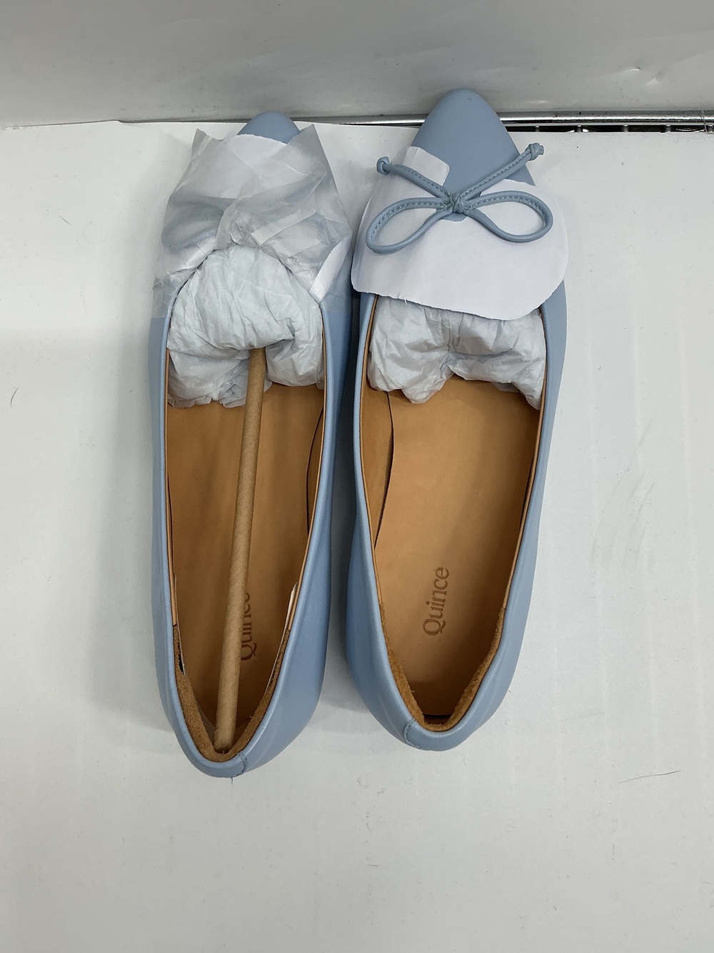 Italian Leather Pointed Bow Flat
